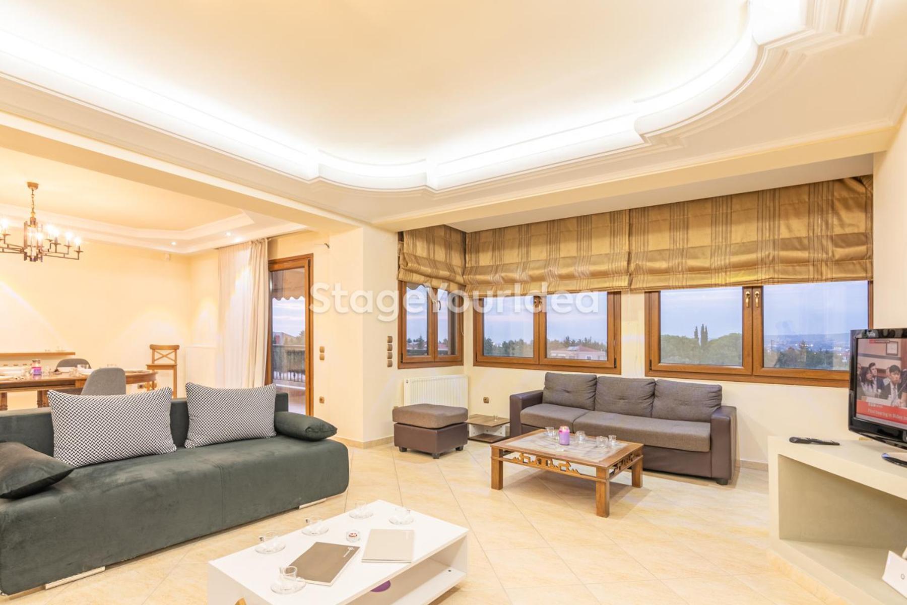 Luxury Appartment, Only 7 Minutes From Thessaloniki Airport And 15 Minutes From City Center ,For 8-23 People Also For Gatherings And Parties Neon Rysion Zewnętrze zdjęcie